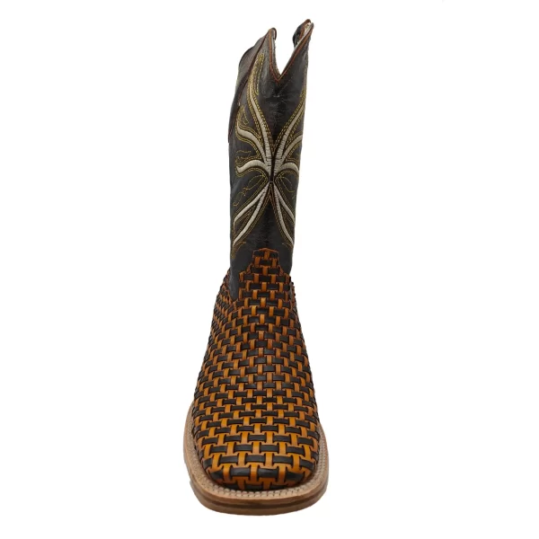 Bota Vaquera Hombre Piel Tejida - Imagen 6