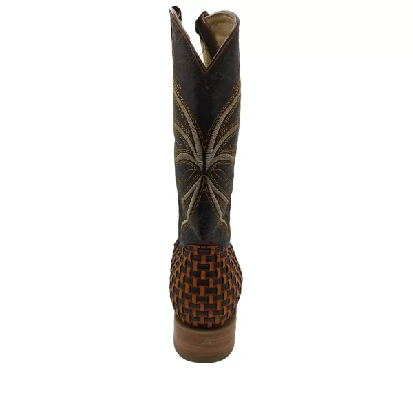 Bota Vaquera Hombre Piel Tejida - Imagen 3