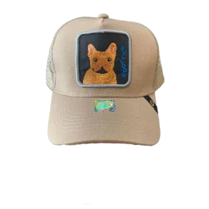 Gorra de Moda Beige Perrito Guau