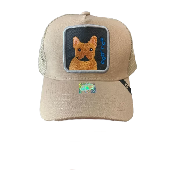 Gorra de Moda Beige Perrito Guau
